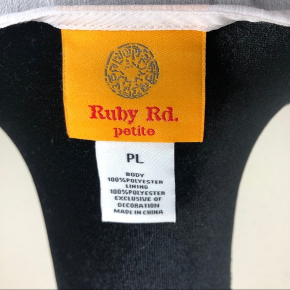 RUBY RD. BLUE OMBRÉ BOHO SHEER & BEADED NECKLINE - Picture 7 of 7